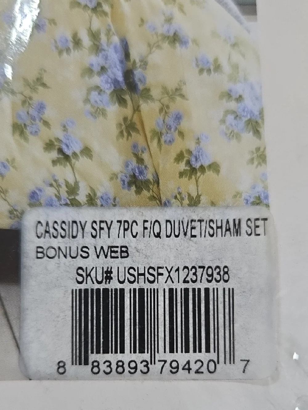 Laura Ashley Cassidy Cotton Reversible 7 Piece Duvet Cover Set Full/Queen